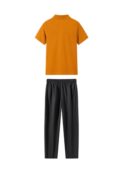 Boys' Spring/Summer Polo Shirt & Stretch Trousers Set