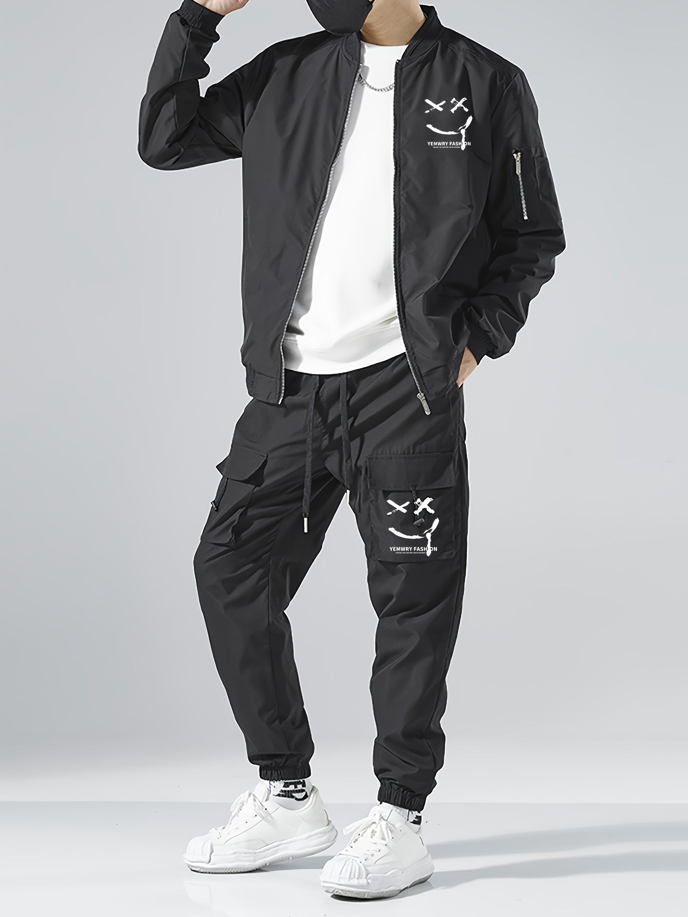 Men's Casual Minimalist Jacket and Trousers Suit