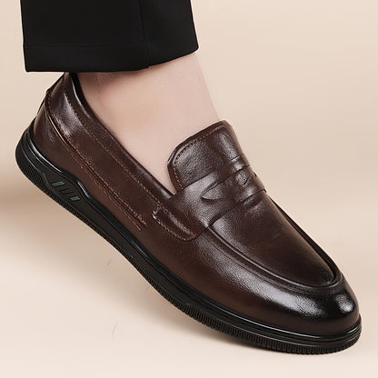 Men’s Business Casual Slip-On Shoes with Non-Slip Rubber Sole