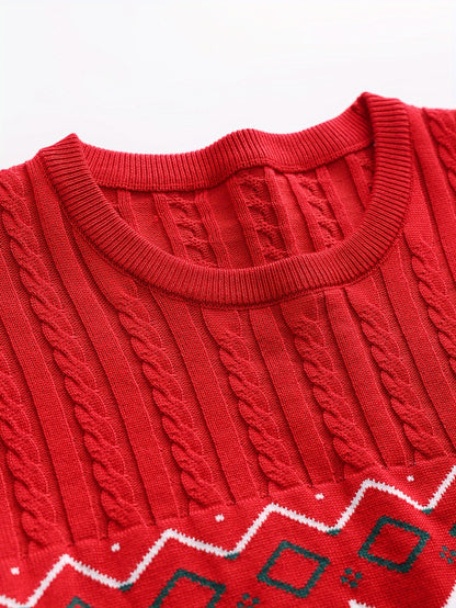 Men'S Jacquard Casual Knitted Warm Top