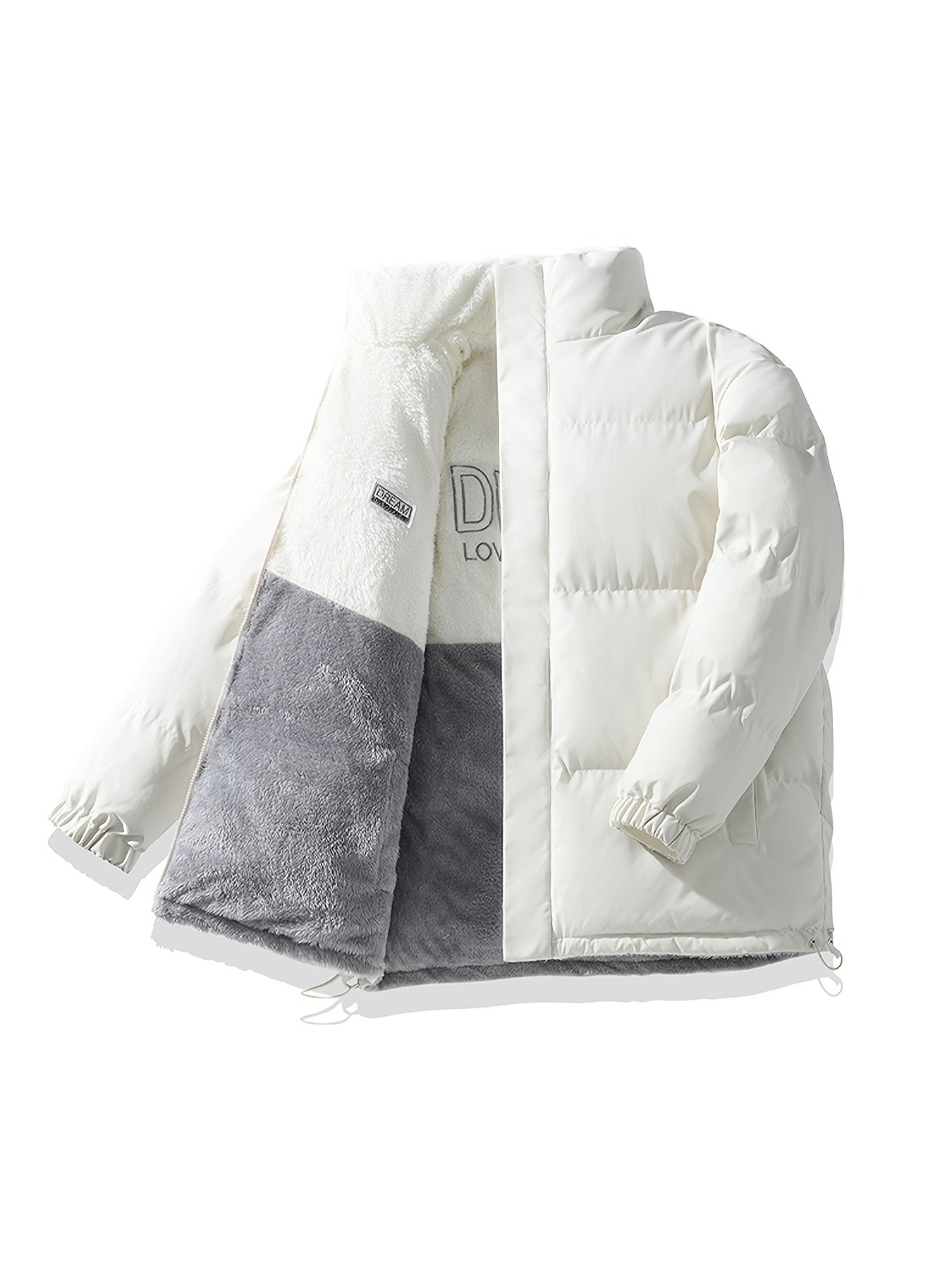 Men'S Heavy-Duty Winter Jacket - Thick Insulated Coat with Full-Zip Closure, Double-Sided Wearing, Stand Collar, Non-Stretch Fabric - Cold Weather Outerwear for Men