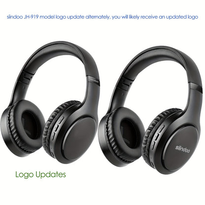 Siindoo JH919 Wireless Headset - 3EQ Sound Modes, High-Fidelity Stereo with Deep Bass - Lightweight, Foldable Design for Travel, Office Use, and Mobile Connectivity