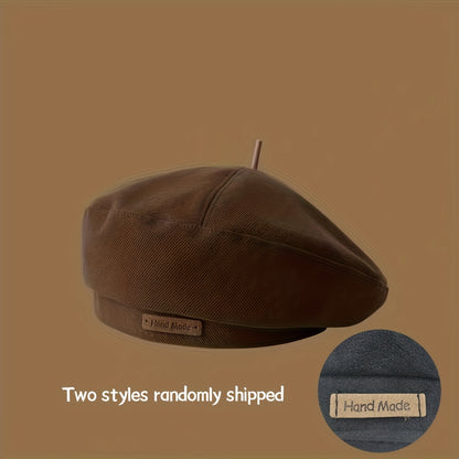 Unisex Acrylic Beret Hat Lightweight Elastic Spring to Winter
