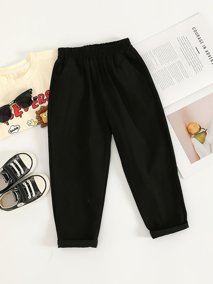 Boys' Casual Cotton Blend Long Pants for All Seasons