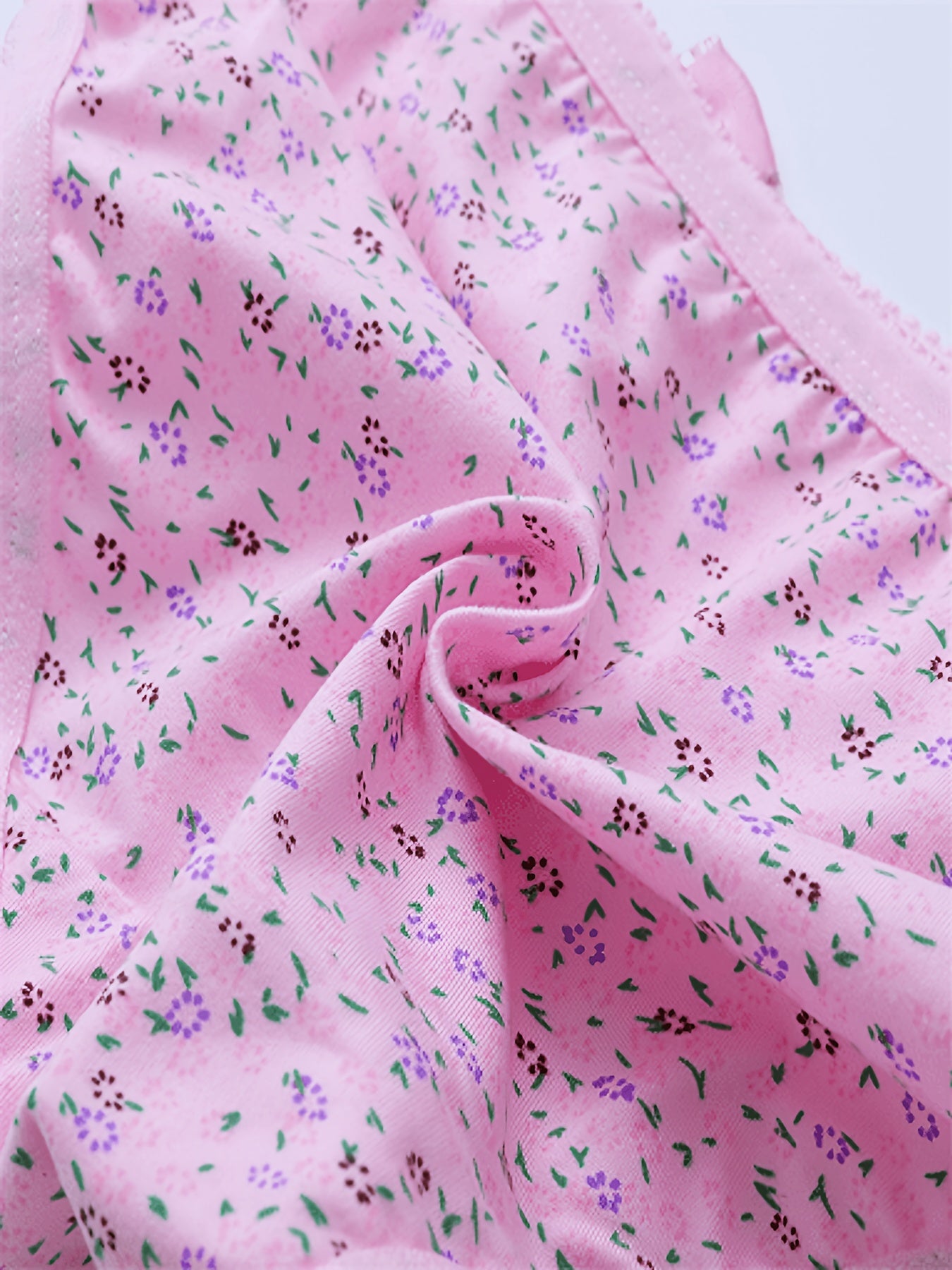 Girls' 12-Pack Floral Briefs with Mid-Rise and Bow Accent