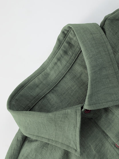 Men's Casual Two-Piece Suit: Short-Sleeve Lapel Shirt & Drawstring Pan
