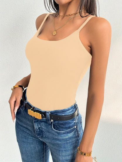 Ladies' Autumn And Winter Fashion Camisole with a Fleece Lining, Tailored for a Slim Fit, Warm, Suitable for Layering Or Wearing Alone, Stylish And Versatile