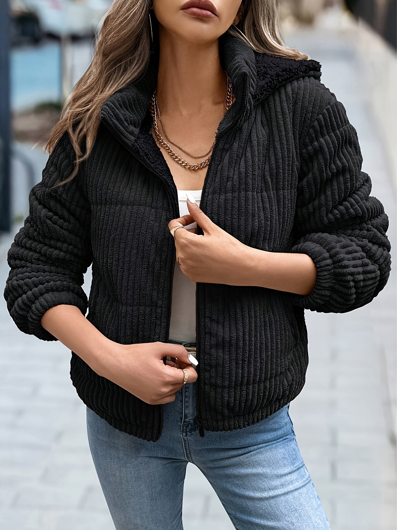 Women'S Cozy Fleece Hooded Jacket - Soft, Warm, and Comfortable with Zipper Front, Pockets, and Button-Up Front for Fall and Winter, Winter Coat