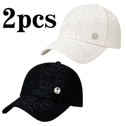Women's Lightweight Adjustable Baseball Caps with Glitter Logo