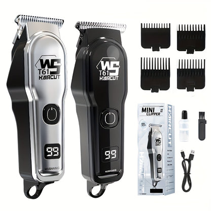 Electric Hair Clipper for Home Use, Electric Razor, Carving Trimmer, Bald Head Tool, Electric Shaver for Adults, Includes Four Combs, USB Rechargeable, Perfect Haircutting Tool