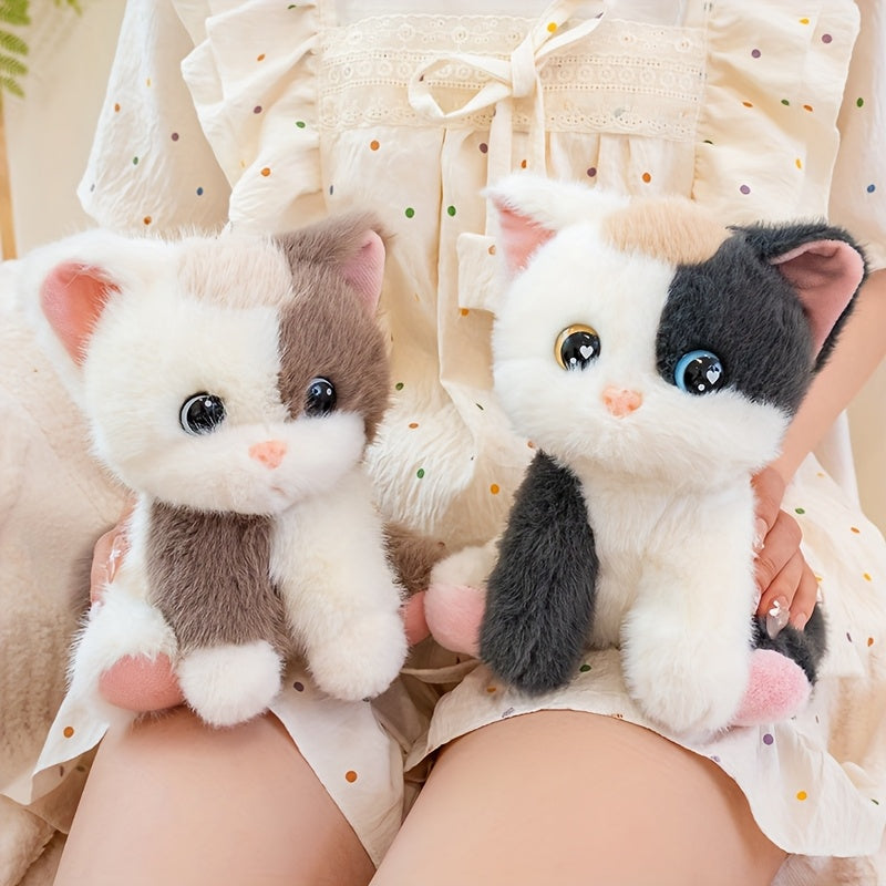 Adorable Plush Toy of a Calico Cat, Soft And Fluffy, Perfect for Gifts During The Holidays Or As Home Decoration.