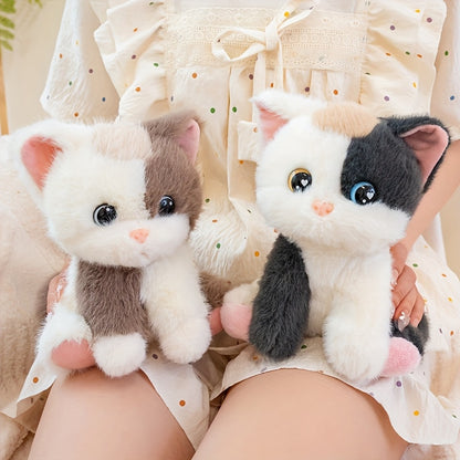 Adorable Plush Toy of a Calico Cat, Soft And Fluffy, Perfect for Gifts During The Holidays Or As Home Decoration.