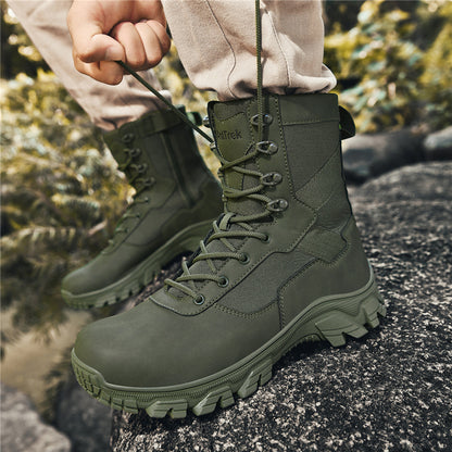 Men's All-Season Hiking Boots with Anti-Slip Rubber Soles