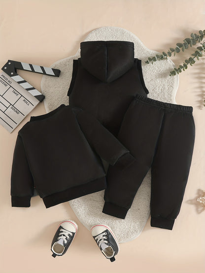 Toddler Boys 3-Piece Fall/Winter Pullover Set with Vest