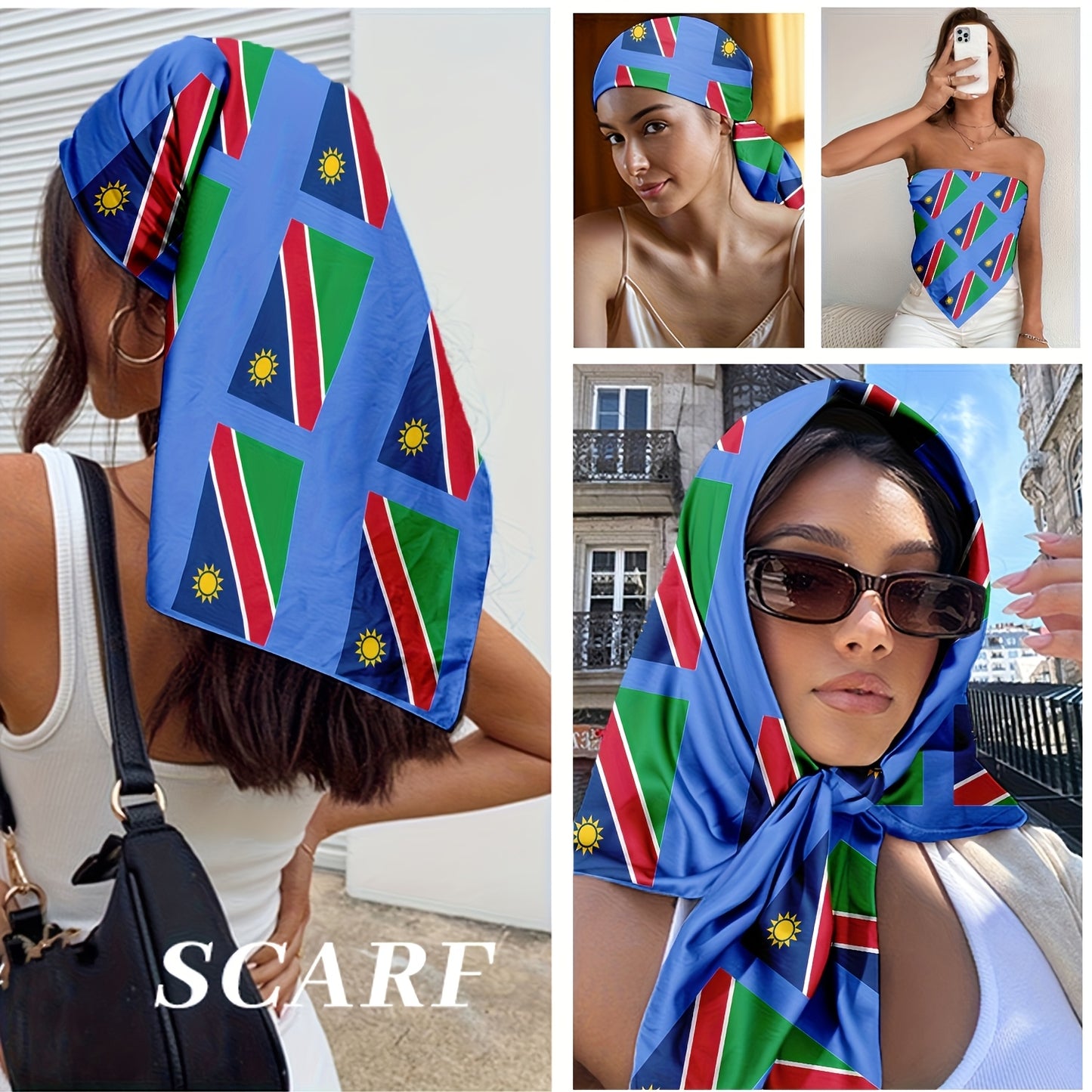 Extra Large All-Season African Flag Bandana Scarf for Men & Women