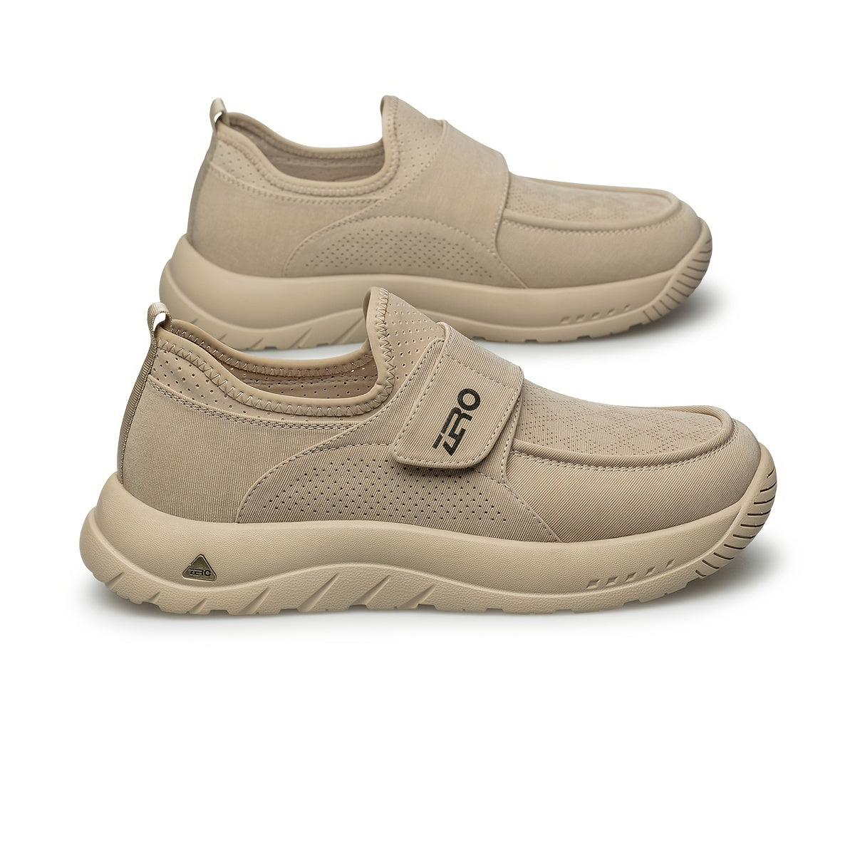 Men's Breathable Casual Canvas Shoes with Hook and Loop Fastener