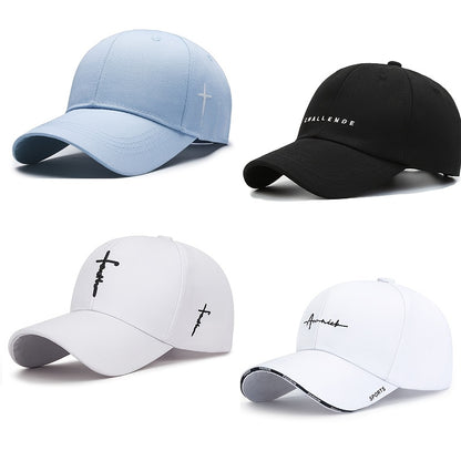 4pcs Men'S Baseball Caps - Elegant Business Casual Style, Breathable Mesh Back, Adjustable Fit, Four-Season Wear, Solid Color with Logo Design, Casual Cap|Elegant Cap Design|Acrylic