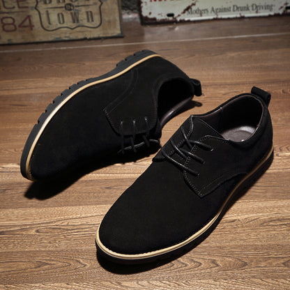 Men's Classic Lace-Up Oxfords with Cushioned Sole, All-Season