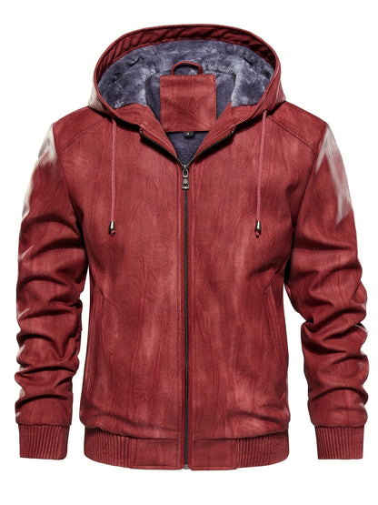 Men's Vintage Hooded Jacket - Breathable, Tear-Resistant Winter Coat
