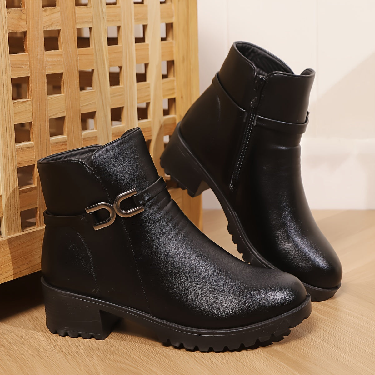 Women's Knight Winter Outdoor Christmas Gift Thickened Fleece-Lined Comfortable Cold-Proof Anti-Slip Wear-Resistant Short Boot