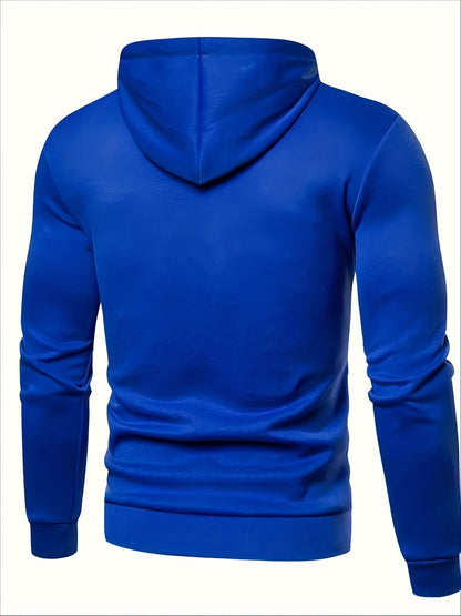 Men's Polyester Hoodie Zipper Sweatshirt for Fall Sportswear