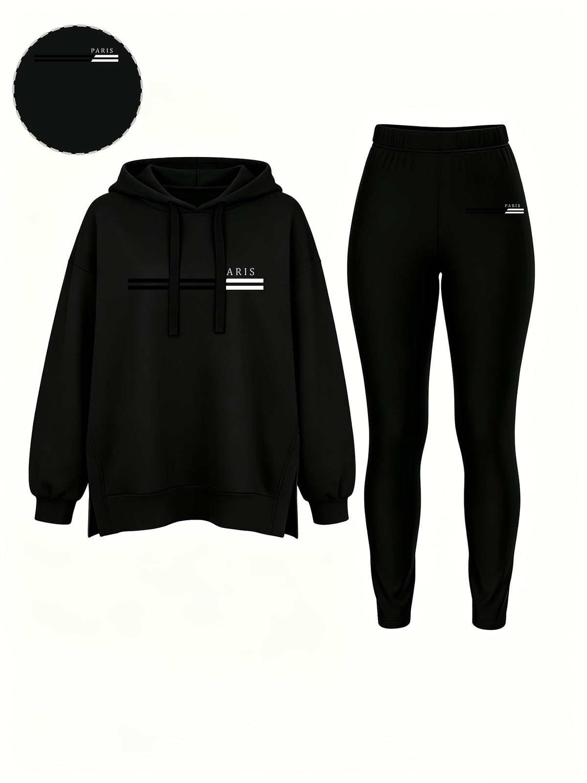 Casual Hooded Sweatshirt and Fitted Pants Set for Fall/Winter - ayq