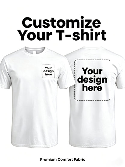 Men's Custom Polyester Crew Neck T-Shirt - Casual Summer Wear