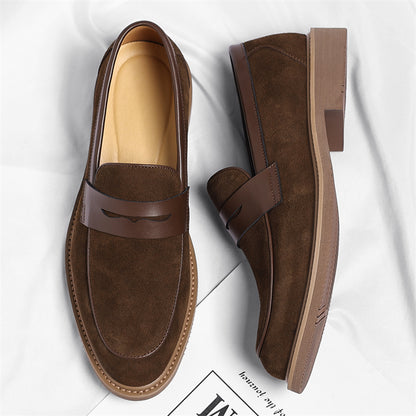 Men's Lift Loafers with Round Toe - British Style Casual Sneakers