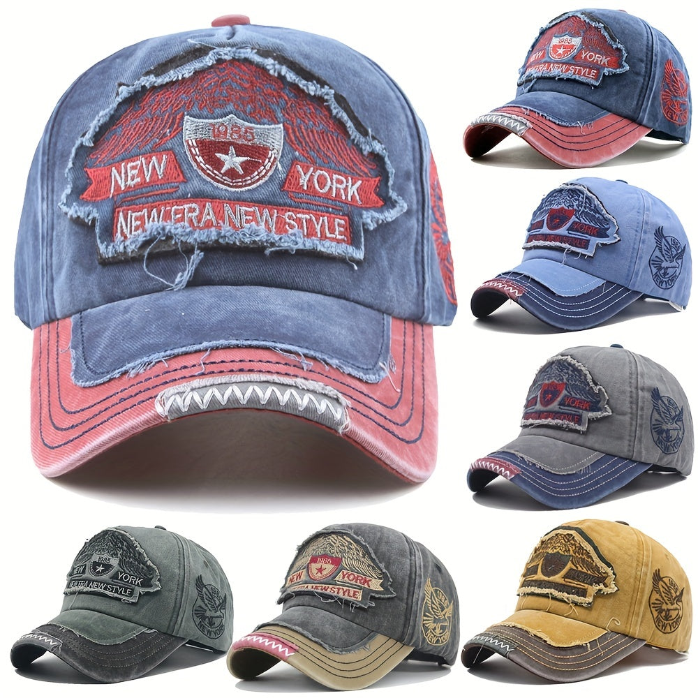 Men's Casual Cotton Baseball Cap With New York Embroidery
