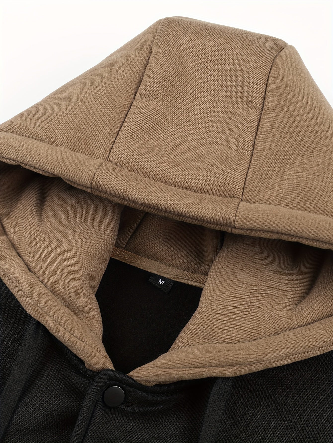 Men's 'BROOKLYN' Pattern Color Blocking Hooded Jacket, Casual Preppy Style Coat For Spring And Autumn Outdoors As Gift