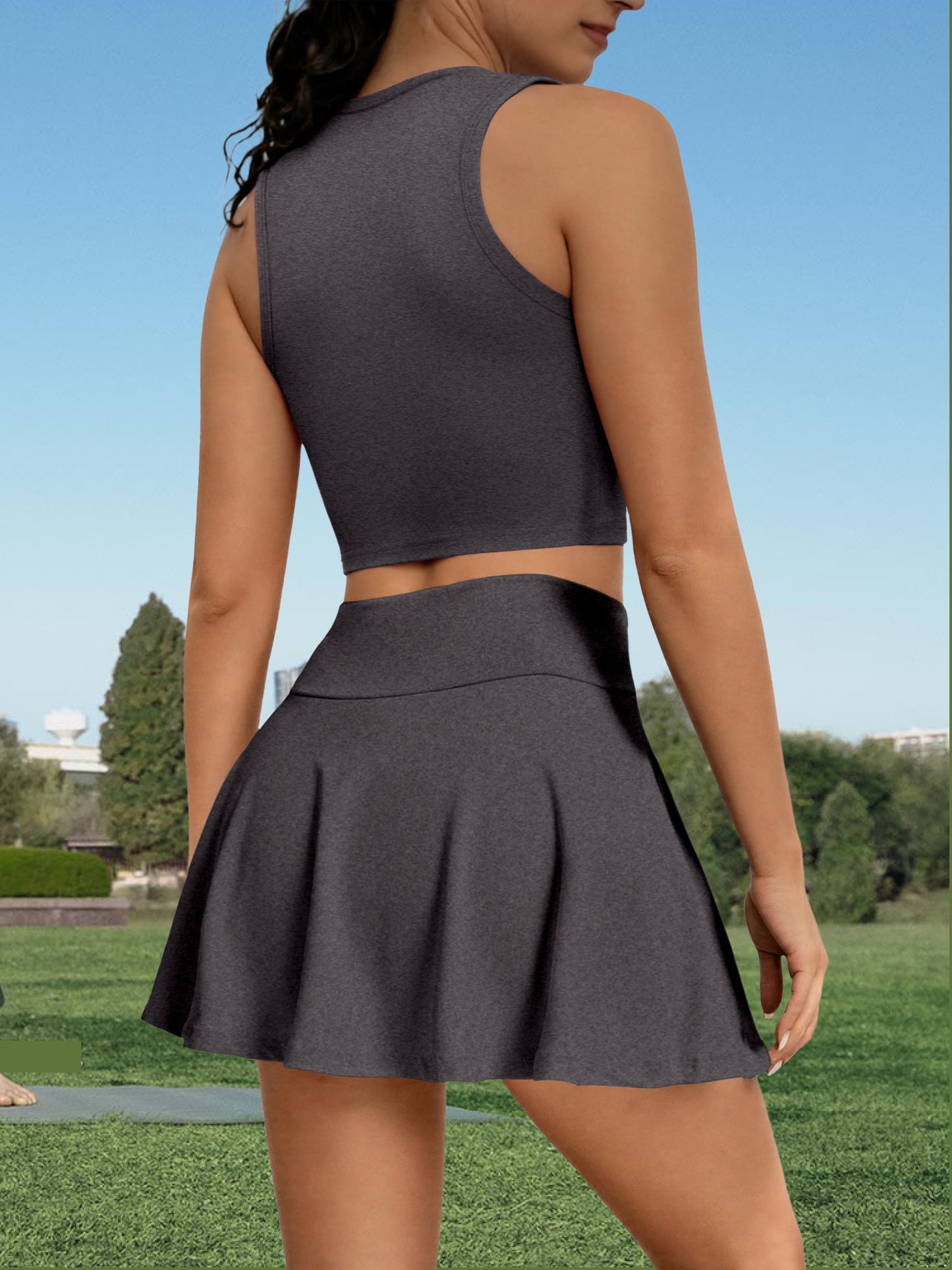Women's Sleeveless Romper and Vest Set with Safety Shorts
