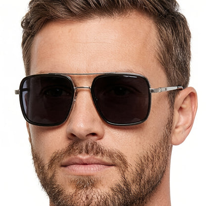 Unisex Double Bridge Polarized Sunglasses with TAC Lenses