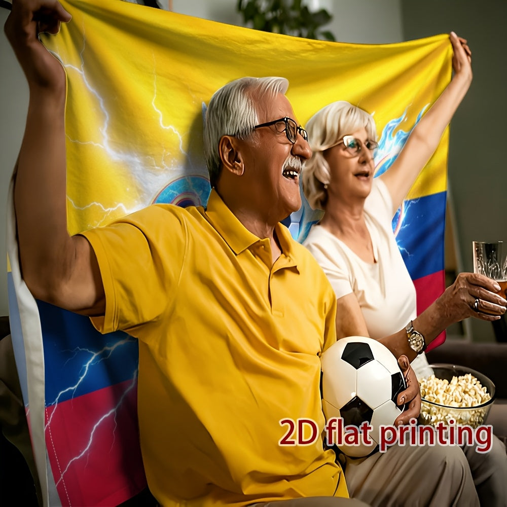 2D Flat Colombia 2026 Football Fan Cheer Flag Banner