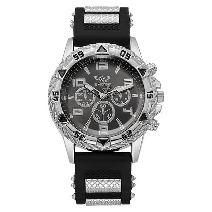 5pcs Men's Business Watch-Stylish round quartz watch electronic movement + three-bracelet fashionable glasses, suitable for office and formal occasions-Ideal gift for professionals