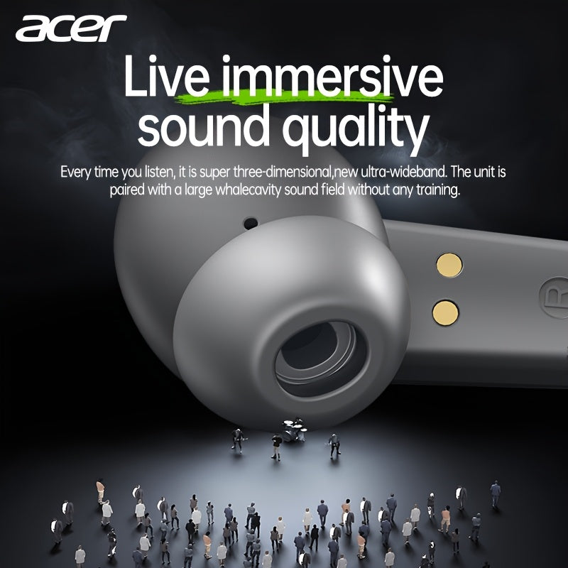 30h Wireless Earbuds Acer OHR503 Mini Sport Wireless Earbuds | Wireless Stereo, Long 30h Standby, Noise-Canceling, Comfortable Wear | Universal Fit, Latest Model, Touch Control