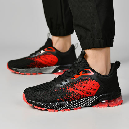 New Hot-Selling Men's Knitted Fabric Upper Sneakers Casual Men's Shoes Air Cushion Shoes - ayq