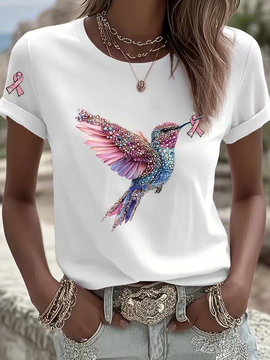 Women's Casual Summer T-Shirt with Animal Print
