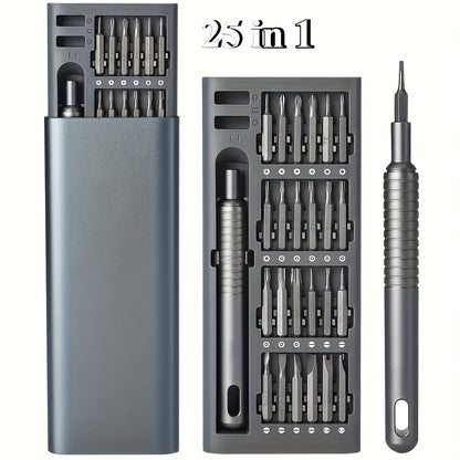 25 in 1 Precision Screwdriver Set, Multifunctional Repair Tool, Household Repair Tool, Suitable for Mobile Phone And Tablet Disassembly, Furniture Repair, Car Repair, Christmas Halloween Birthday Gift