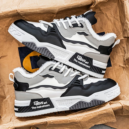 Men's & Women's All-Terrain Winter Warm Snow Boots & Sneakers - Heavy-Duty PU & PVC Traction Tires, Low-Top Lace-Up Outdoor Shoes for Ice, Mud, Snow, Casual Wear - Unisex All-Terrain Vehicle-Like Feel (No ATV Required)