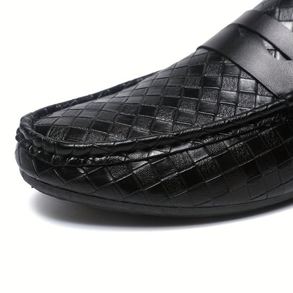 Men'S British Style Loafers - Comfortable Slip-On Moccasins with Round Toe, Faux Cover Upper & PVC Sole, Perfect for Casual Wear, Parties, and Weddings, Wedding Shoes