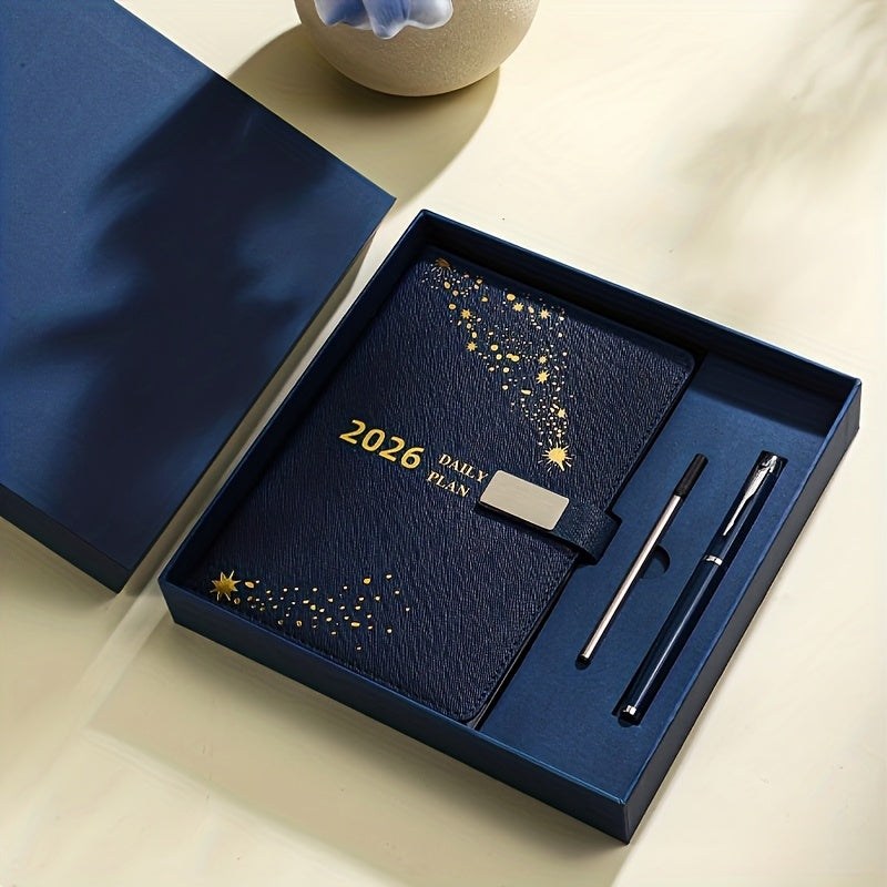 Custom 2026 Notebook Gift Box Set with Personalized Name Design, 365-Day Daily Planner, Premium Business Office Use, Birthday/Graduation/Teacher'S Day/Father'S Day Gift, Daily Planner Notebook