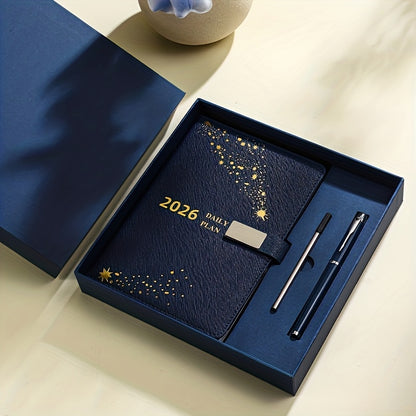 Custom 2026 Notebook Gift Box Set with Personalized Name Design, 365-Day Daily Planner, Premium Business Office Use, Birthday/Graduation/Teacher'S Day/Father'S Day Gift, Daily Planner Notebook