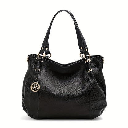 Women's Genuine Leather Shoulder Bag with Removable Strap