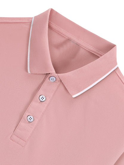 Y1013.46-30.48 cm Black, Navy Blue, Pink, And Beige, Featuring CKZM Graphic Prints, High-End Breathable Golf Shirts, Men'S Tops, Casual V-Neck T-Shirts for Men, Summer Short Sleeves, Men'S POLO Shirts, Men'S Clothing, with a - ayq