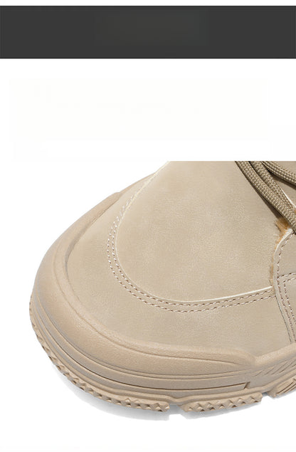 Men'S Winter Snow Boots - Thick Insulated Ankle Boots with Lace-Up Closure, Non-Slip PVC Sole - / - Cold Weather Shoes for Hiking, Outdoor
