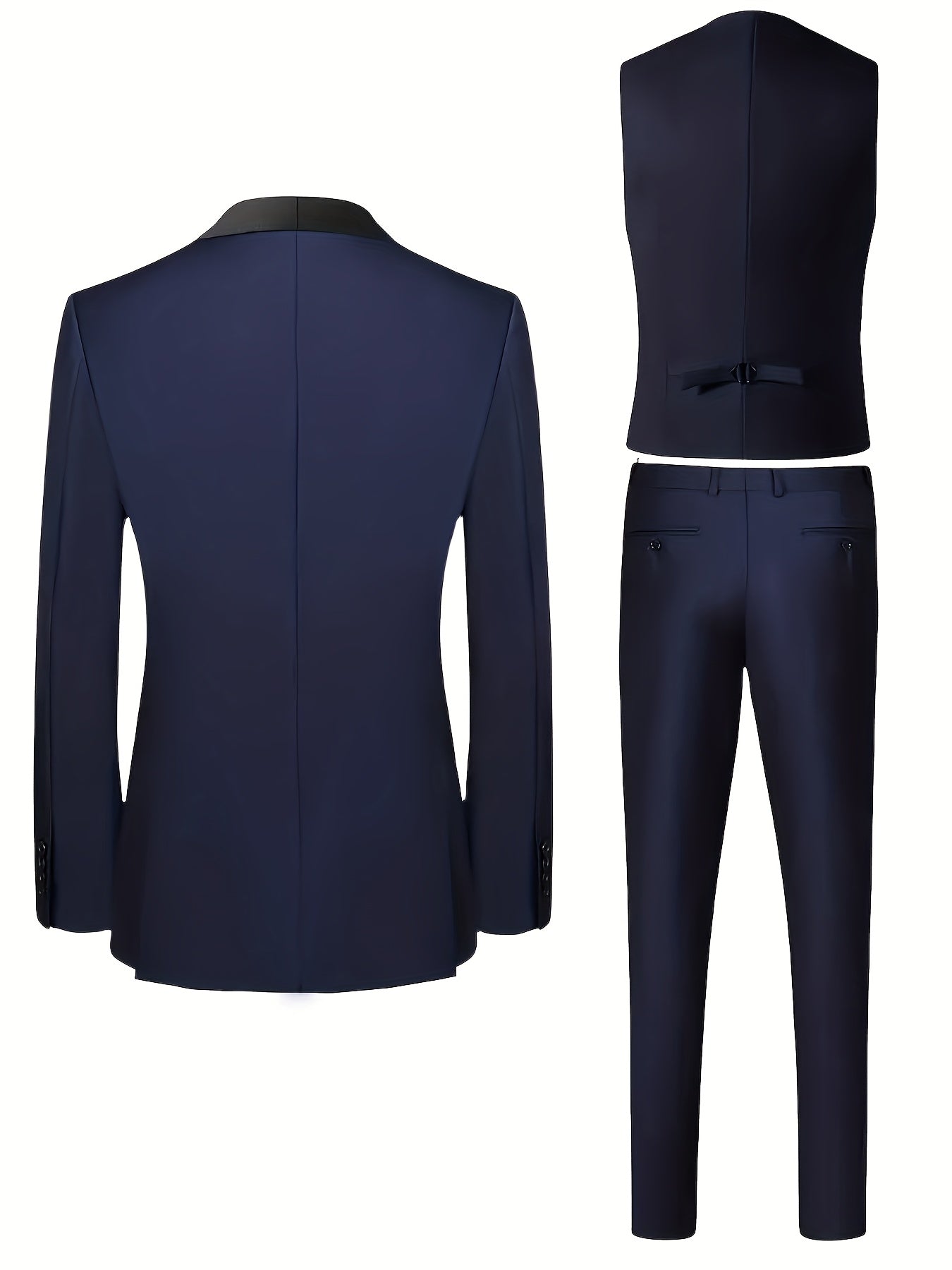 Men's 3-Piece Suit Set - Blazer, Vest & Trousers for Business & Weddin