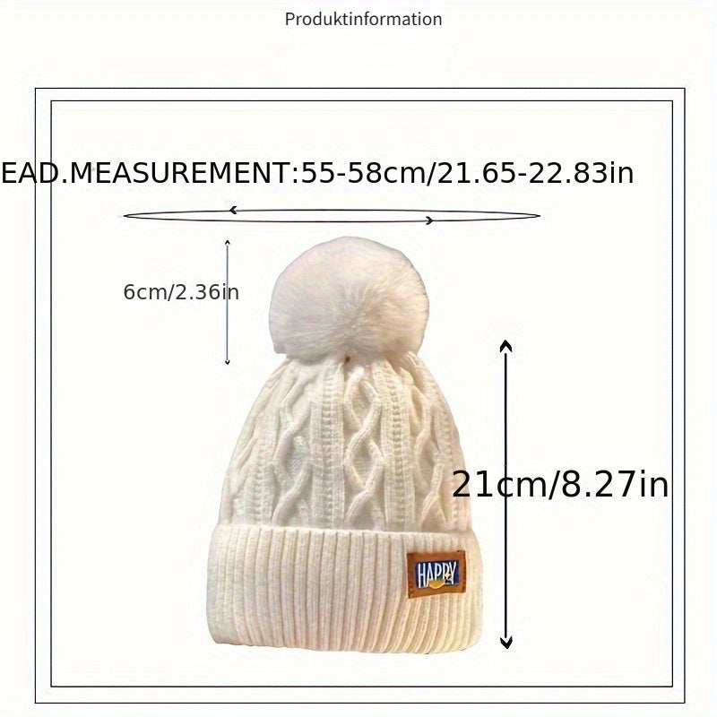 Women’s Lightweight Knit Pom-Pom Winter Hat - Warm & Trendy