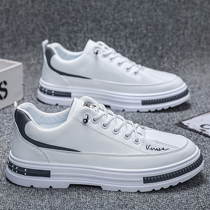 Men's Mid-Top Casual Sport Shoes with PU Upper