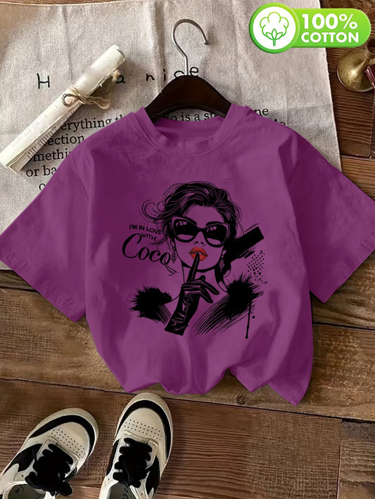 Women's Casual Vintage Printed Cotton T-Shirt for Summer - ayq