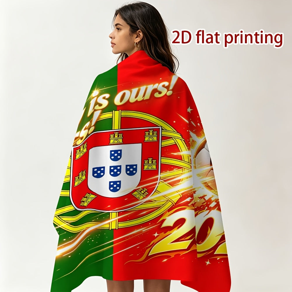 Portugal 2026 Football Fan Flag - Polyester, Single-Sided Print